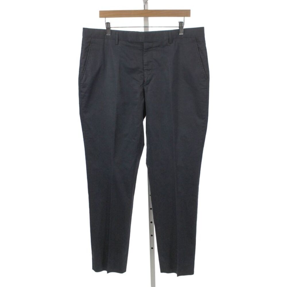 Lanvin Mens Dress Pants Gray Polyester Blend Button Size 38
